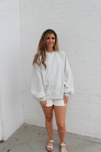 Load image into Gallery viewer, BucketList OVERSIZED Solid Color Scuba Knit Sweatshirt in Ash Grey