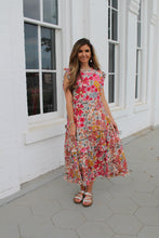 Load image into Gallery viewer, Jodifl Floral Print Midi Dress in Pink