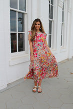 Load image into Gallery viewer, Jodifl Floral Print Midi Dress in Pink