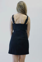 Load image into Gallery viewer, FATE Solid Color FITTED Mini Dress with Contrasting Color Bow in Black
