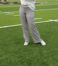 Load image into Gallery viewer, Things Between Striped Ruffle Hem Pants in Black