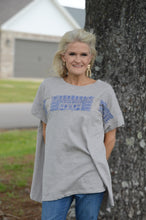 Load image into Gallery viewer, Easel Solid Color Top with Contrasting Print Details in Mushroom Shirts & Tops Easel