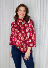 Load image into Gallery viewer, FATE Animal Pattern Knit Sweater in Wine Multi