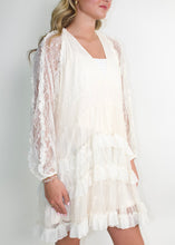 Load image into Gallery viewer, BaeVely Floral Print Mini Dress in Cream