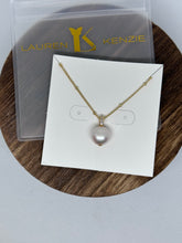 Load image into Gallery viewer, Lauren Kenzie CZ Pearl Necklace in Clear