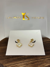 Load image into Gallery viewer, Lauren Kenzie Clover Stud Earrings in Gold