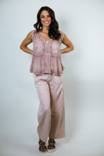 Load image into Gallery viewer, J.nna Solid Color Washed Barrel Leg Pants in Pale Pink