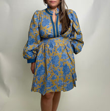 Load image into Gallery viewer, Jodifl Ruffled Neck Floral Dress in Kiwi