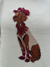 Load image into Gallery viewer, Sunday Edition "COWBOY DOG" Knit Sweater in Cream