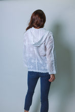 Load image into Gallery viewer, POL Boho Embroidered Linen Hoodie Top in Off White