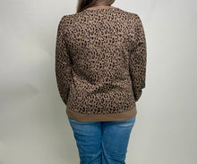 Load image into Gallery viewer, Jodifl Knit Leopard Print Top with Teddy Bear Front in Animal