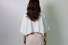 Load image into Gallery viewer, TCEC Relaxed Fit Cable Knit Sweater Top in Off White