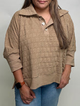 Load image into Gallery viewer, Jodifl Solid Color Textured Top in Taupe