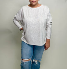 Load image into Gallery viewer, STITCH & Co. Lightweight Knit Dolman Top in Heather Grey