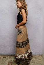 Load image into Gallery viewer, POL Mixed Print Double Gauze Tiered Pants in Taupe Multi