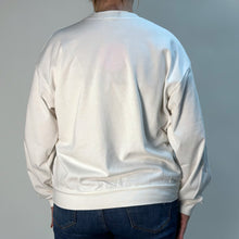 Load image into Gallery viewer, Main Strip Floral Print Pumpkin Patch Lightweight Sweatshirt in White