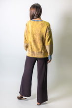 Load image into Gallery viewer, Mystree Mixed Media Washed Sweatshirt in Washed Latte
