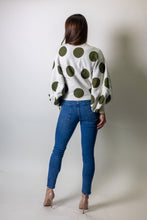 Load image into Gallery viewer, mello. OVERSIZED Polka Dot Knit Sweater in Off White