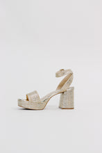 Load image into Gallery viewer, MIA 1976 "RENEE" Platform Heeled Sandal in Gold