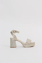 Load image into Gallery viewer, MIA 1976 "RENEE" Platform Heeled Sandal in Gold