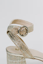 Load image into Gallery viewer, MIA 1976 "RENEE" Platform Heeled Sandal in Gold