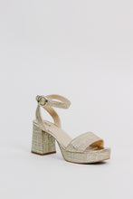 Load image into Gallery viewer, MIA 1976 "RENEE" Platform Heeled Sandal in Gold