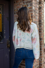 Load image into Gallery viewer, POL Floral Rhinestone Button Knit Cardigan in Cream Multi