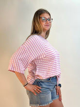 Load image into Gallery viewer, BiBi Textured Striped Top in Lavender