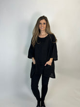 Load image into Gallery viewer, Beyond Capri The Perfect Linen Top in Black