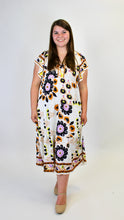Load image into Gallery viewer, Umgee Boho Floral Print Midi Dress in Cream Mix