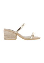 Load image into Gallery viewer, MIA 1976 "ISABELI" Limited Edition Heeled Sandal in Soft Gold