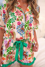 Load image into Gallery viewer, Jess Lea Jungle Oasis Ruffle Pajama Set in Multi