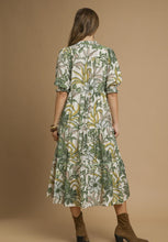 Load image into Gallery viewer, Umgee Bold Floral Print Midi Dress in Green Mix