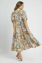 Load image into Gallery viewer, Umgee Bold Floral Print Midi Dress in Latte Mix