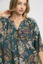 Load image into Gallery viewer, Umgee Boho Paisley Print Top in Teal
