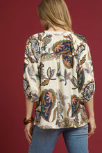 Load image into Gallery viewer, Umgee Boho Paisley Print Top in Cream
