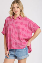Load image into Gallery viewer, Umgee Textured Fabric Button Down Top in Rose Shirts & Tops Umgee