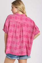 Load image into Gallery viewer, Umgee Textured Fabric Button Down Top in Rose Shirts & Tops Umgee