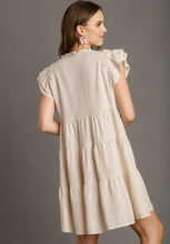 Load image into Gallery viewer, Umgee Linen A-Line Dress in Oatmeal Dresses Umgee
