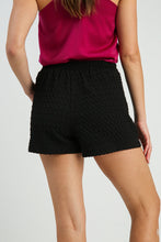 Load image into Gallery viewer, Umgee Textured Jacquard Pleated Shorts in Black Shorts Umgee