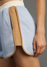 Load image into Gallery viewer, Umgee Color Block Knit Jacquard Shorts in Light Blue Shorts Umgee
