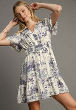 Load image into Gallery viewer, Umgee Landscape Print Mini Dress in Cream FINAL SALE