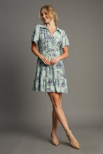 Load image into Gallery viewer, Umgee Landscape Print Mini Dress in Sage Mint