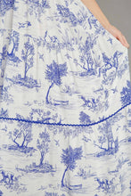 Load image into Gallery viewer, Umgee Two Toned Landscape Print Maxi Dress in Blue FINAL SALE