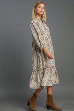 Load image into Gallery viewer, Umgee Landscape Print Midi Dress in Brown