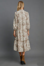 Load image into Gallery viewer, Umgee Landscape Print Midi Dress in Brown