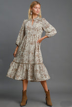 Load image into Gallery viewer, Umgee Landscape Print Midi Dress in Brown