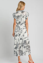 Load image into Gallery viewer, Umgee Two-Tone Landscape Print Midi Dress in Black Mix