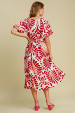 Load image into Gallery viewer, Umgee Large Abstract Print Midi Dress in Magenta