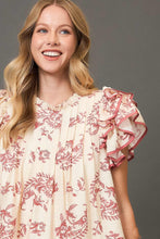 Load image into Gallery viewer, Umgee Two Toned Paisley Print Mini Dress in Red Mix